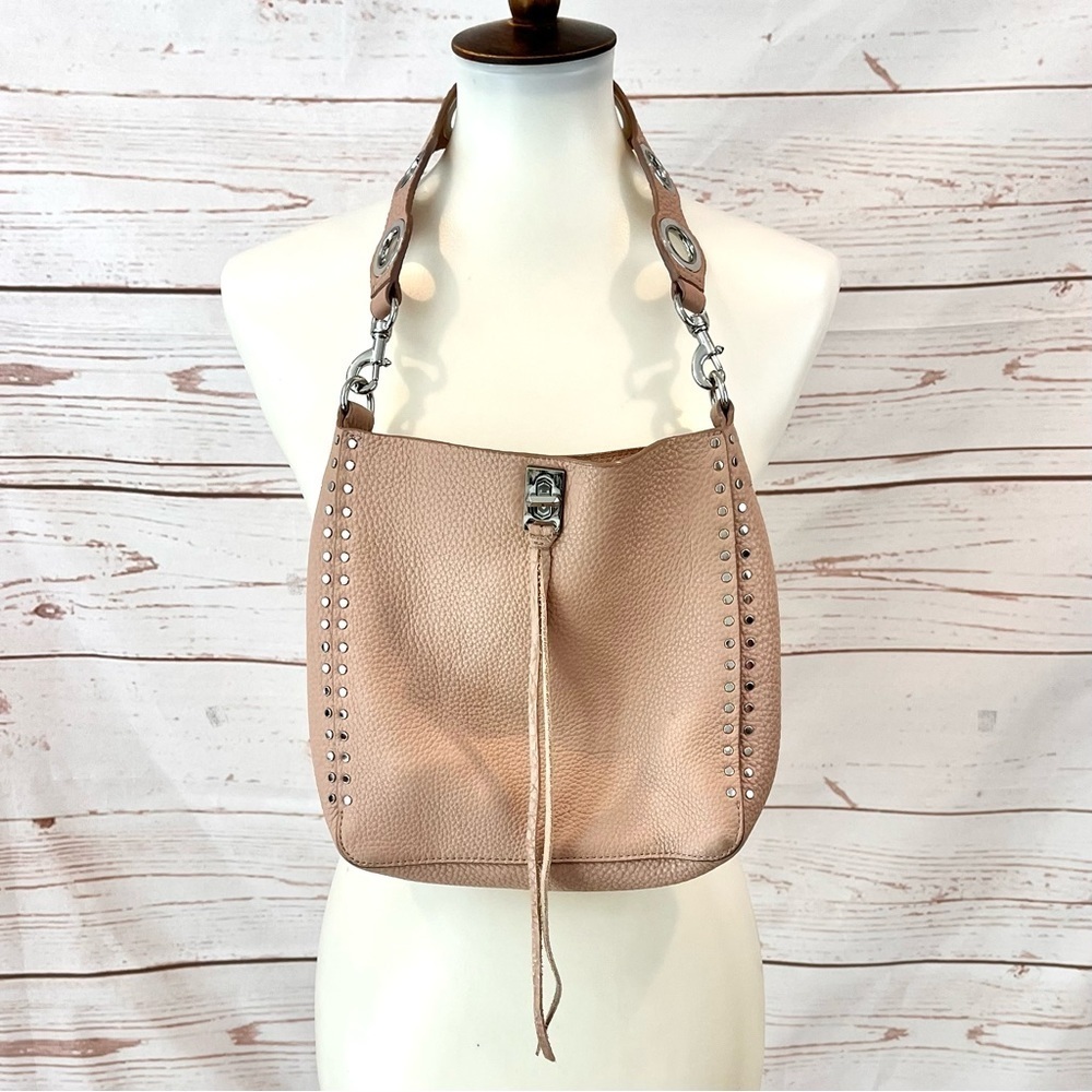 Rebecca Minkoff Convertible Darren Nude Blush Leather Shoulder Crossbody Bag - Picture 1 of 11